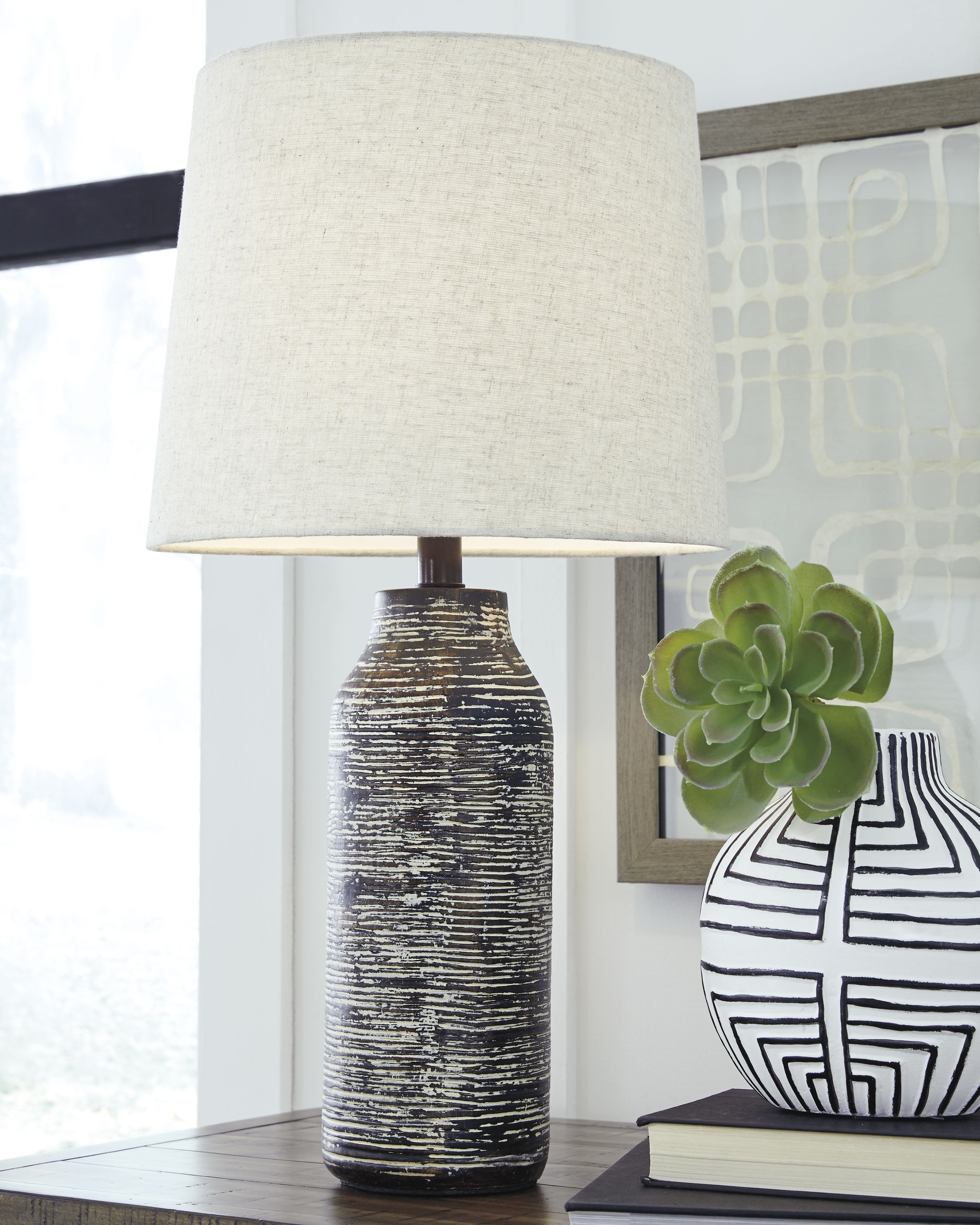 Best Deals Furniture - Ashley Furniture - Mahima Table Lamp (Set of 2) - Paper Table Lamp (Set of 2) - L235584