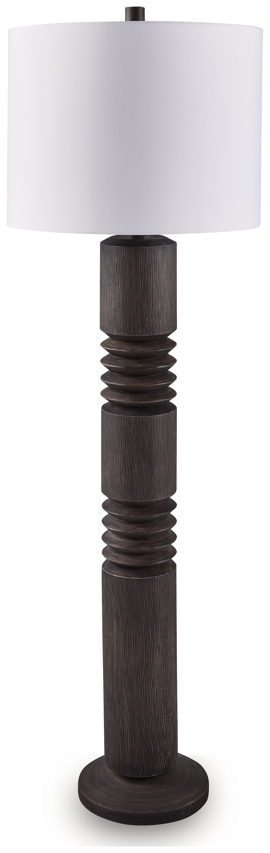 Best Deals Furniture - Ashley Furniture - Fainwell Floor Lamp - Poly Floor Lamp (1/CN) / Distressed Black - L235861