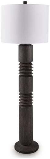 Best Deals Furniture - Ashley Furniture - Fainwell Floor Lamp - Poly Floor Lamp (1/CN) / Distressed Black - L235861