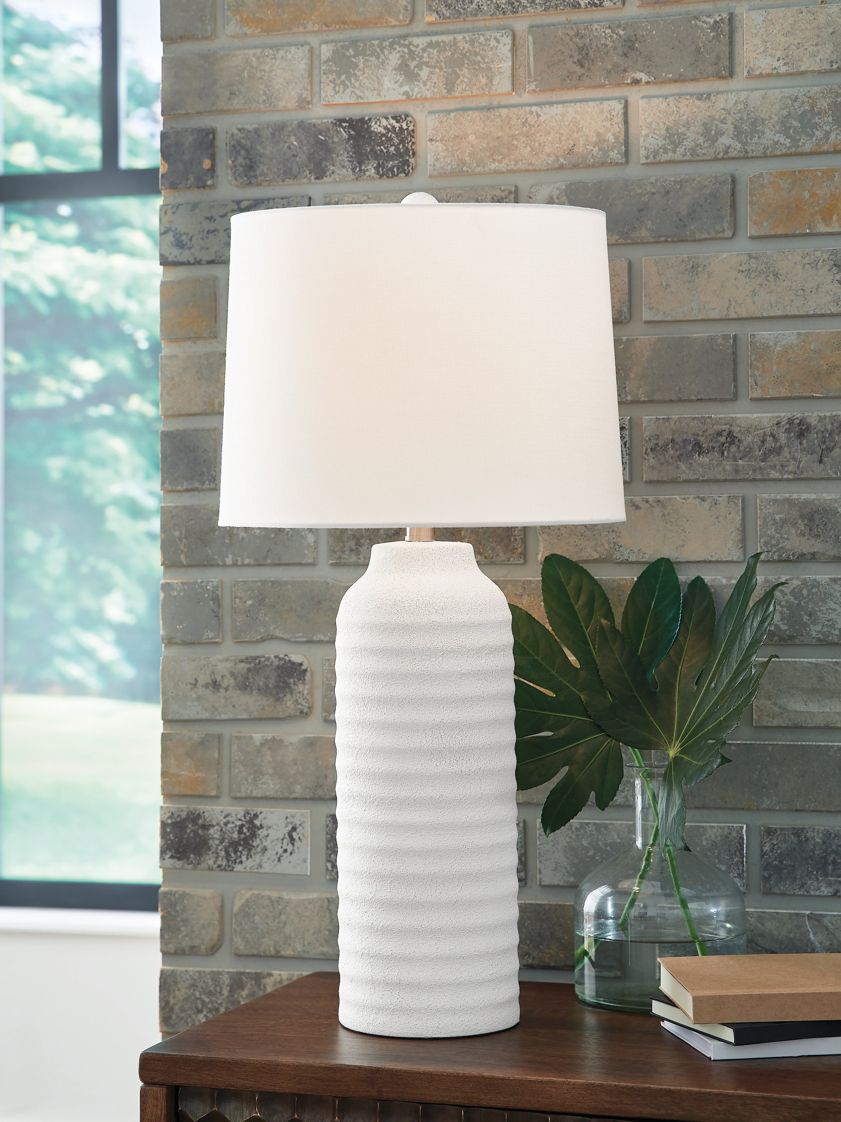 Best Deals Furniture - Ashley Furniture - Vauville Table Lamp (Set of 2) - Poly Table Lamp (Set of 2) - L243674