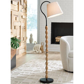 Best Deals Furniture - Ashley Furniture - Corinwell Floor Lamp - Wood Floor Lamp (1/CN) - L329131