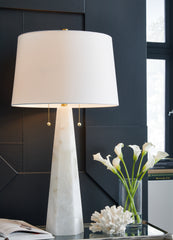 Best Deals Furniture - Ashley Furniture - Laurellen Table Lamp - Alabaster Table Lamp (1/CN) - L429064