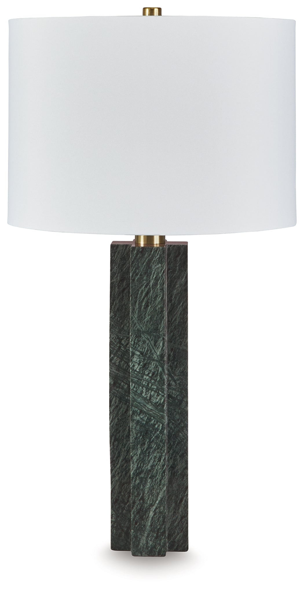 Best Deals Furniture - Ashley Furniture - Keegan Table Lamp - Marble Table Lamp (1/CN) / Green - L429084