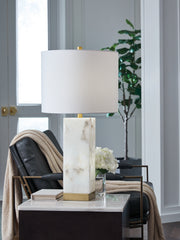 Best Deals Furniture - Ashley Furniture - Linderfield Table Lamp - Alabaster Table Lamp (1/CN) - L429094
