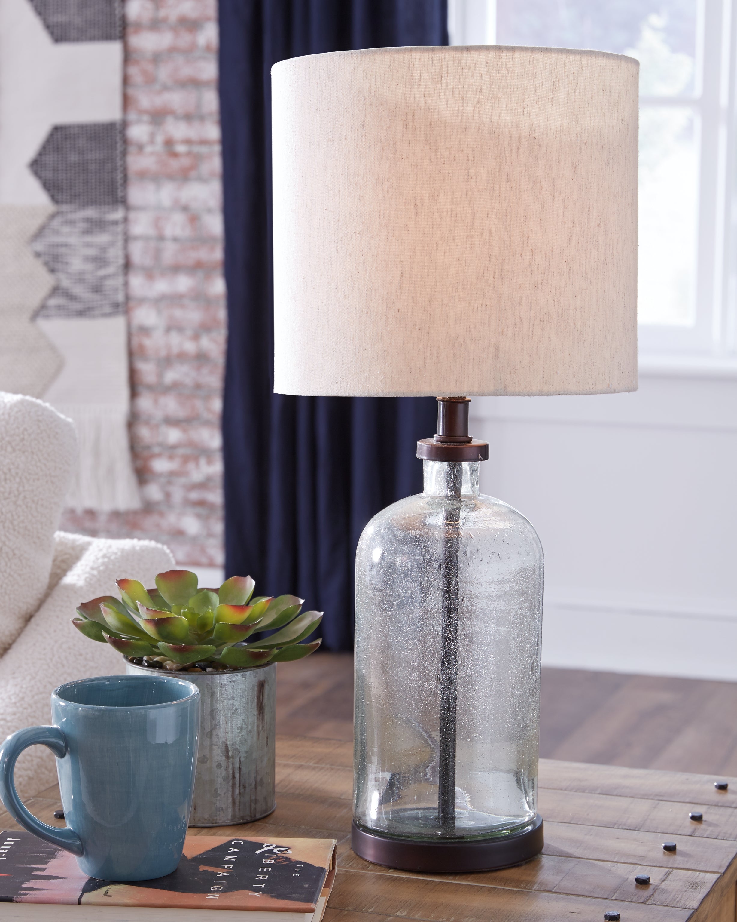 Best Deals Furniture - Ashley Furniture - Bandile Table Lamp - Glass Table Lamp (1/CN) - L430674
