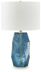 Best Deals Furniture - Ashley Furniture - Tallow Table Lamp - Glass Table Lamp (1/CN) / Blue - L430854