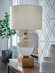 Best Deals Furniture - Ashley Furniture - Tavisburg Table Lamp - Glass Table Lamp (1/CN) - L430894