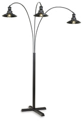 Best Deals Furniture - Ashley Furniture - Sheriel Floor Lamp - Metal Arc Lamp (1/CN) / Black - L725059