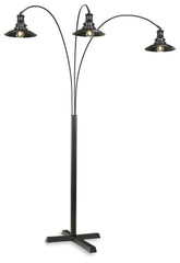Best Deals Furniture - Ashley Furniture - Sheriel Floor Lamp - Metal Arc Lamp (1/CN) / Black - L725059