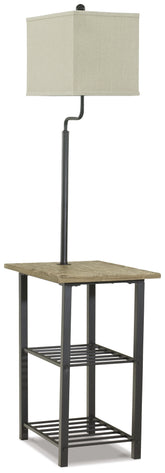 Best Deals Furniture - Ashley Furniture - Shianne Floor Lamp - Metal Tray Lamp (1/CN) / Black - L734031