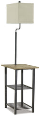 Best Deals Furniture - Ashley Furniture - Shianne Floor Lamp - Metal Tray Lamp (1/CN) / Black - L734031