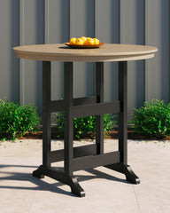 Best Deals Furniture - Ashley Furniture - Fairen Trail Bar Table - Round Bar Table w/UMB OPT - P211-613