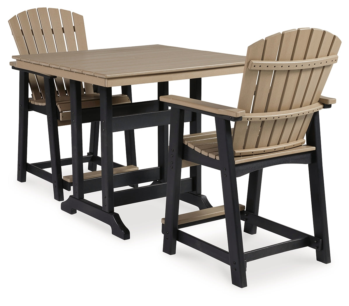 Best Deals Furniture - Ashley Furniture - Fairen Trail Outdoor Counter Height Dining Table with 2 Barstools - Outdoor Counter Height Dining Table with 2 Barstools - P211P4