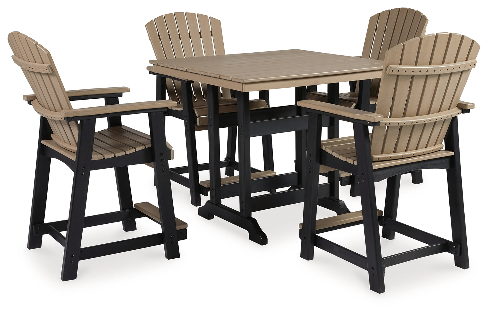 Best Deals Furniture - Ashley Furniture - Fairen Trail Outdoor Counter Height Dining Table with 4 Barstools - Outdoor Counter Height Dining Table with 4 Barstools - P211P3