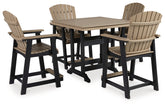 Best Deals Furniture - Ashley Furniture - Fairen Trail Outdoor Counter Height Dining Table with 4 Barstools - Outdoor Counter Height Dining Table with 4 Barstools - P211P3