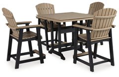 Best Deals Furniture - Ashley Furniture - Fairen Trail Outdoor Counter Height Dining Table with 4 Barstools - Outdoor Counter Height Dining Table with 4 Barstools - P211P3