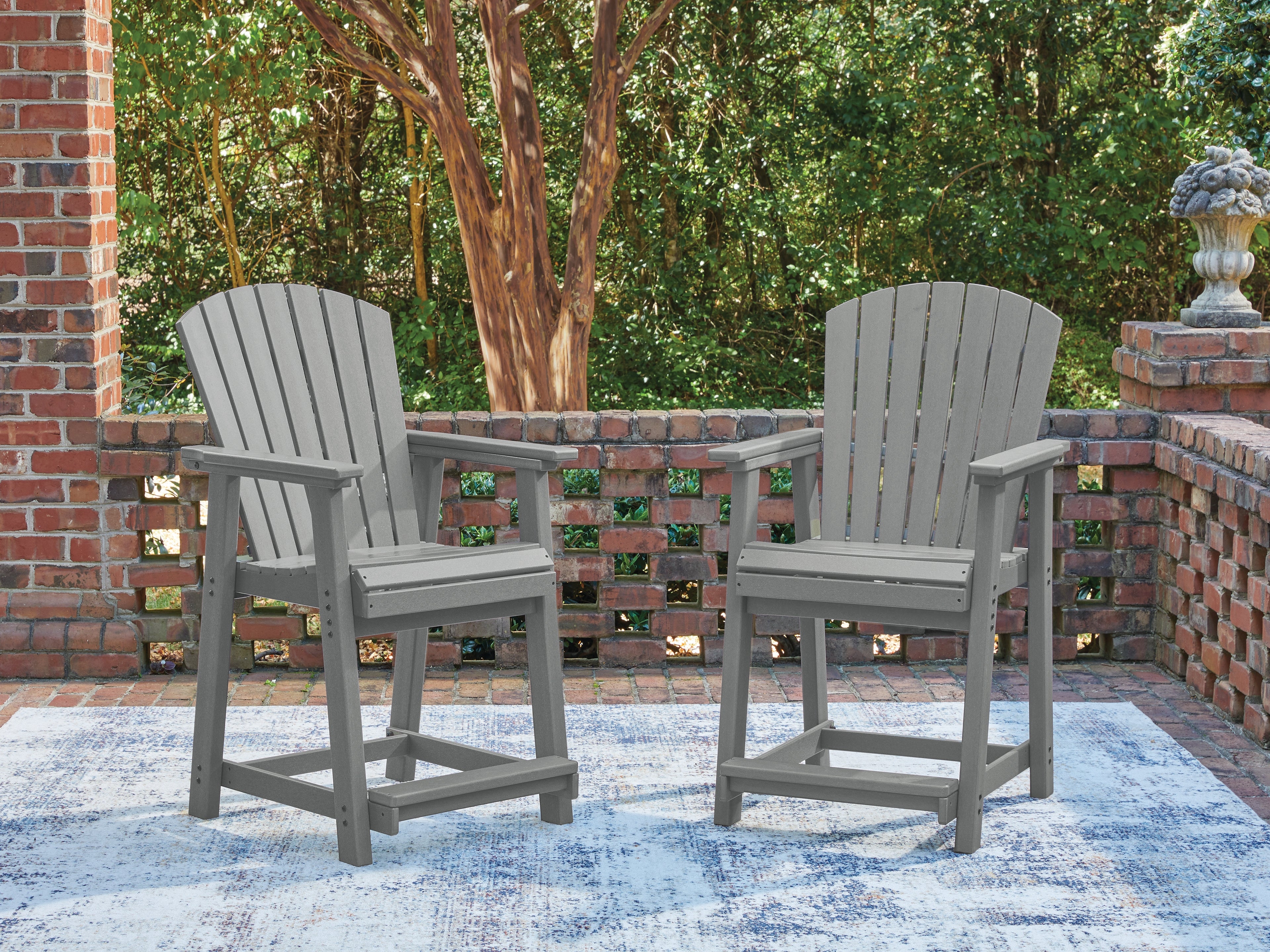 Best Deals Furniture - Ashley Furniture - Sanctuary Beach Outdoor Counter Height Bar Stool (Set of 2) - Barstool (Set of 2) - PCP227-124