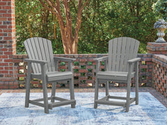 Best Deals Furniture - Ashley Furniture - Sanctuary Beach Outdoor Counter Height Bar Stool (Set of 2) - Barstool (Set of 2) - PCP227-124