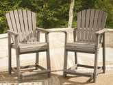 Best Deals Furniture - Ashley Furniture - Seacliff Beach Outdoor Counter Height Bar Stool (Set of 2) - Barstool (Set of 2) - PCP228-124