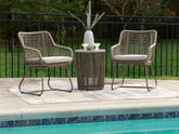 Best Deals Furniture - Ashley Furniture - Majors Beach Outdoor Table and 2 Chairs - Chairs w/CUSH/Table Set (3/CN) - PCP321-050