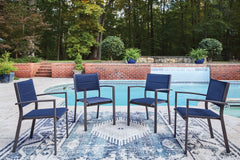 Best Deals Furniture - Ashley Furniture - Rocky Creek Outdoor Sling Arm Chair (Set of 4) - Sling Arm Chair (4/CN) - PCP326-601A