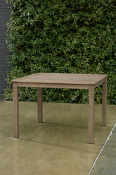 Best Deals Furniture - Ashley Furniture - Aria Plains Outdoor Dining Table - Square Dining Table w/UMB OPT - P359-615