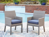 Best Deals Furniture - Ashley Furniture - Half Moon Beach Outdoor Arm Chair with Cushion (Set of 2) - Arm Chair With Cushion (Set of 2) - PCP418-601A