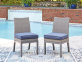 Best Deals Furniture - Ashley Furniture - Half Moon Beach Outdoor Side Chair with Cushion (Set of 2) - Side Chair with Cushion (Set of 2) - PCP418-601