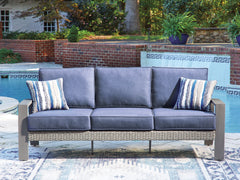 Best Deals Furniture - Ashley Furniture - Half Moon Beach Outdoor Sofa with Cushion - Sofa with Cushion - PCP418-838