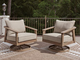 Best Deals Furniture - Ashley Furniture - Harmony Headlands Outdoor Swivel Lounge with Cushion - Swivel Lounge w/ Cushion - PCP428-821