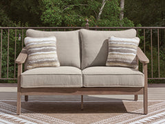 Best Deals Furniture - Ashley Furniture - Harmony Headlands Outdoor Loveseat with Cushion - Loveseat w/Cushion - PCP428-835