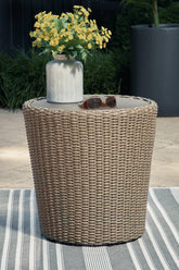 Best Deals Furniture - Ashley Furniture - Danson Outdoor End Table - Round End Table - P505-706