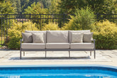 Best Deals Furniture - Ashley Furniture - Ocean Beach Outdoor Sofa with Cushion - Sofa with Cushion - PCP510-838