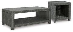 Best Deals Furniture - Ashley Furniture - Elite Park Outdoor Coffee Table and End Table - Outdoor Coffee Table and End Table - P518P8