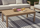 Best Deals Furniture - Ashley Furniture - Hallow Creek Outdoor Coffee Table - Rectangular Cocktail Table - P560-701