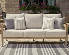 Best Deals Furniture - Ashley Furniture - Hallow Creek Outdoor Sofa with Cushion - Sofa with Cushion - P560-838