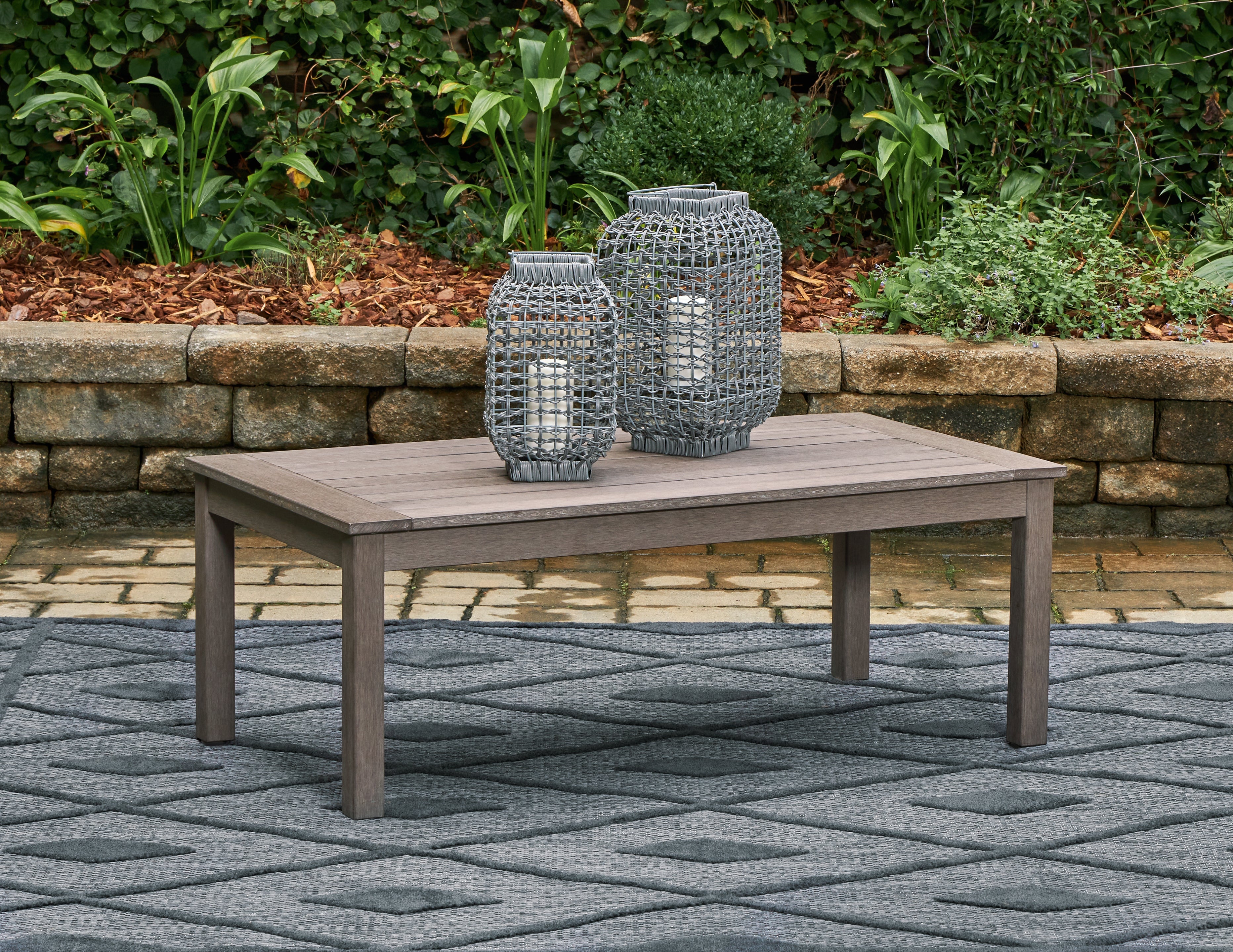 Best Deals Furniture - Ashley Furniture - Hillside Barn Outdoor Coffee Table - Rectangular Cocktail Table - P564-701