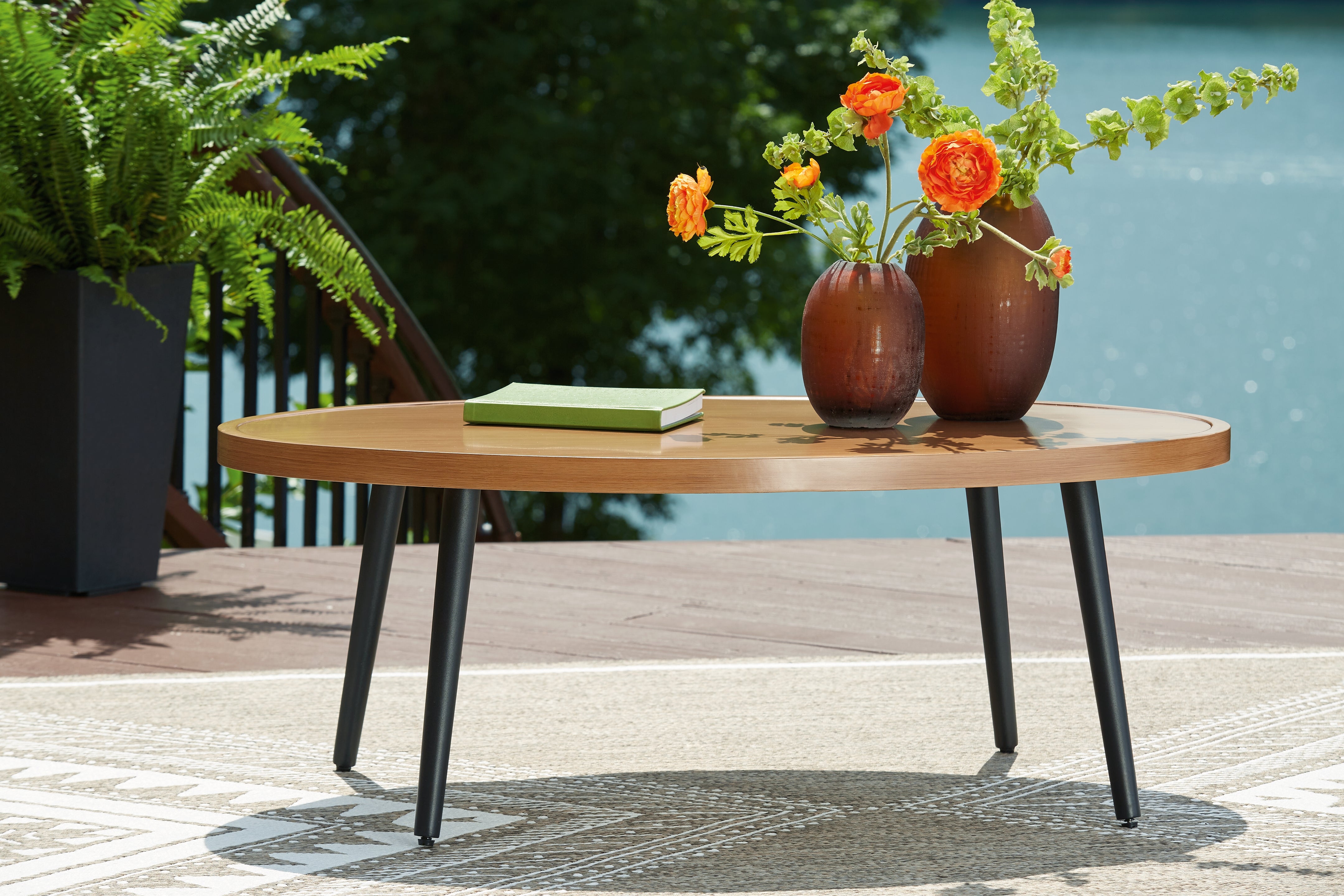 Best Deals Furniture - Ashley Furniture - Horizon Hall Outdoor Coffee Table - Cocktail Table - P572-701