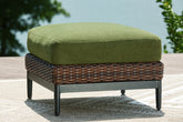 Best Deals Furniture - Ashley Furniture - Horizon Hall Outdoor Ottoman with Cushion - Ottoman with Cushion - P572-814