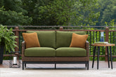 Best Deals Furniture - Ashley Furniture - Horizon Hall Outdoor Loveseat with Cushion - Loveseat w/Cushion - P572-835