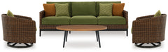 Horizon Hall Outdoor Sofa, 2 Lounge Chairs, Ottoman and Coffee Table