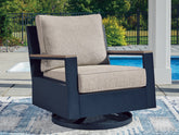 Best Deals Furniture - Ashley Furniture - East Beach Outdoor Swivel Glider Chair with Cushion - Swivel Glider Chair w/Cushion - PCP587-821