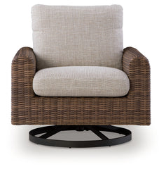 Dolan Creek Outdoor Swivel Lounge Chair with Cushion