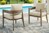 Best Deals Furniture - Ashley Furniture - Serene Bay Outdoor Dining Arm Chair with Cushion (Set of 2) - Arm Chair With Cushion (Set of 2) - P671-601A