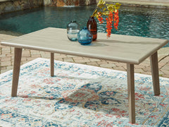 Best Deals Furniture - Ashley Furniture - Cliff Trails Outdoor Dining Table - RECT Dining Table w/UMB OPT - PCP690-625