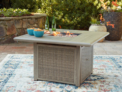 Best Deals Furniture - Ashley Furniture - Cliff Trails Fire Pit Table - Square Fire Pit Table - PCP690-772