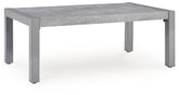 Best Deals Furniture - Ashley Furniture - Hurley Park Outdoor Coffee Table - Rectangular Cocktail Table / Gray - PCP695-701
