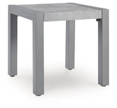 Best Deals Furniture - Ashley Furniture - Hurley Park Outdoor End Table - Square End Table / Gray - PCP695-702