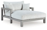 Best Deals Furniture - Ashley Furniture - Hurley Park Outdoor Chaise Lounge with Cushion - Chaise Lounge with Cushion / Gray - PCP695-815