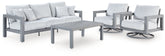 Best Deals Furniture - Ashley Furniture - Hurley Park Outdoor Sofa, 2 Lounge Chairs and Coffee Table - Outdoor Sofa, 2 Lounge Chairs and Coffee Table - PCP695P2